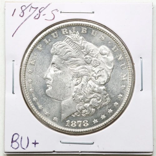 1878-S $1 Morgan Silver Dollar in BU+ Condition #6505