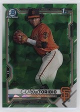 2021 Bowman Chrome Sapphire Edition Prospects Green Refractor Luis Toribio 5aj