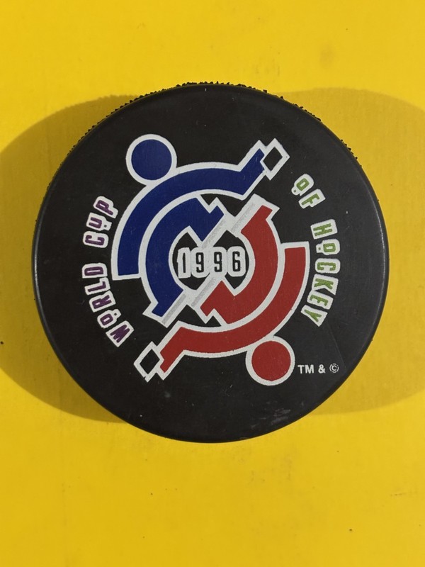 OLD VINTAGE HOCKEY PUCK - 1996 WORLD CUP OF HOCKEY