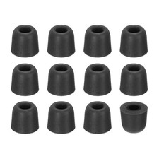 Memory Foam Earbud Tips 4.9mm/0.19" , 12Pcs - Medium Ear Bud Tips, Dark Gray