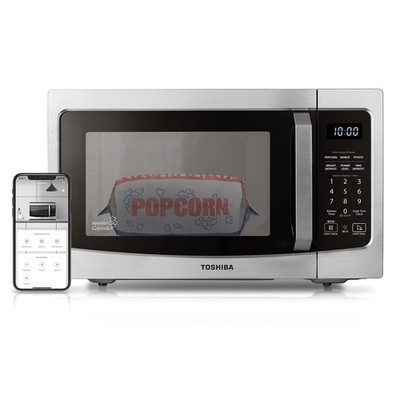 TOSHIBA ML-EM34PSS Smart Countertop Microwave, Sensor Reheat, Works With Alexa