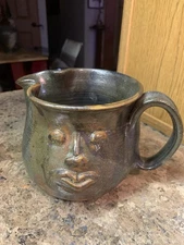 Bogdanowitz Pottery Ceramic Face Studio Pottery Pitcher