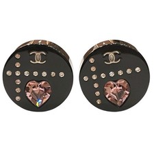 Chanel Coco Mark Earrings Women Black One Size 663848