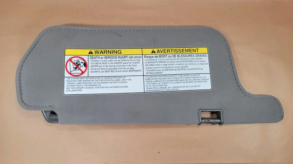 Nissan 200SX 1995-1999 conductor izquierdo parasol parasol gris tela OEM USADO Foto 2 de 4