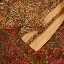 Sanskriti Vintage Sarees Red Quilting Felting Craft Fabric Cotton Silk Kota Sari