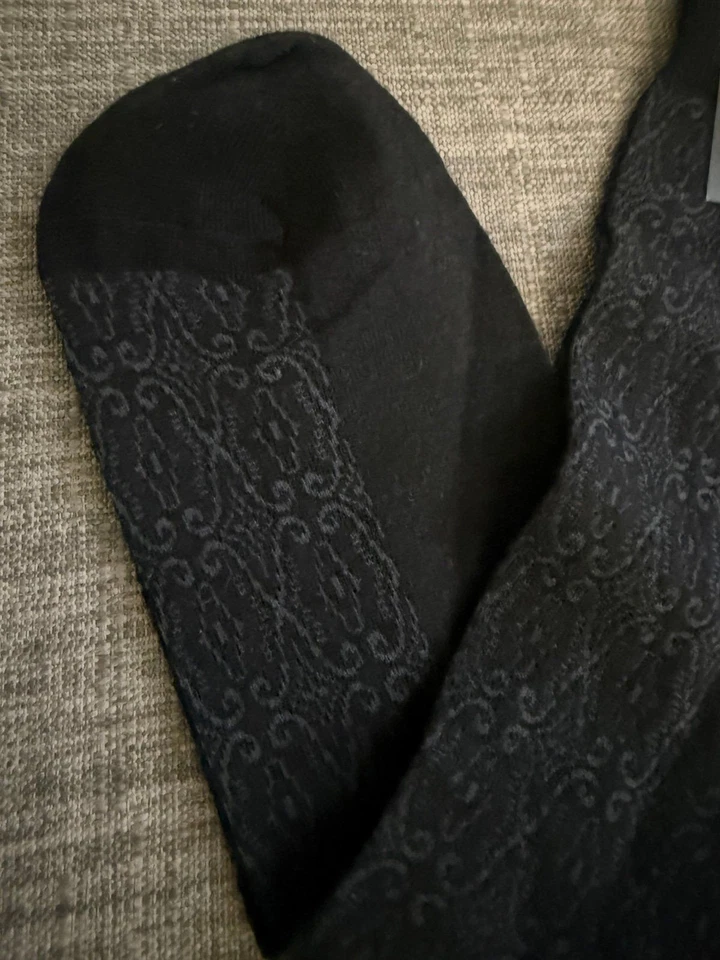 Новый с Ярлыками Pantherella черный мериносовой шерсти вручную связанный носок платье носок размер 8-11 - Изображение 2 из 4