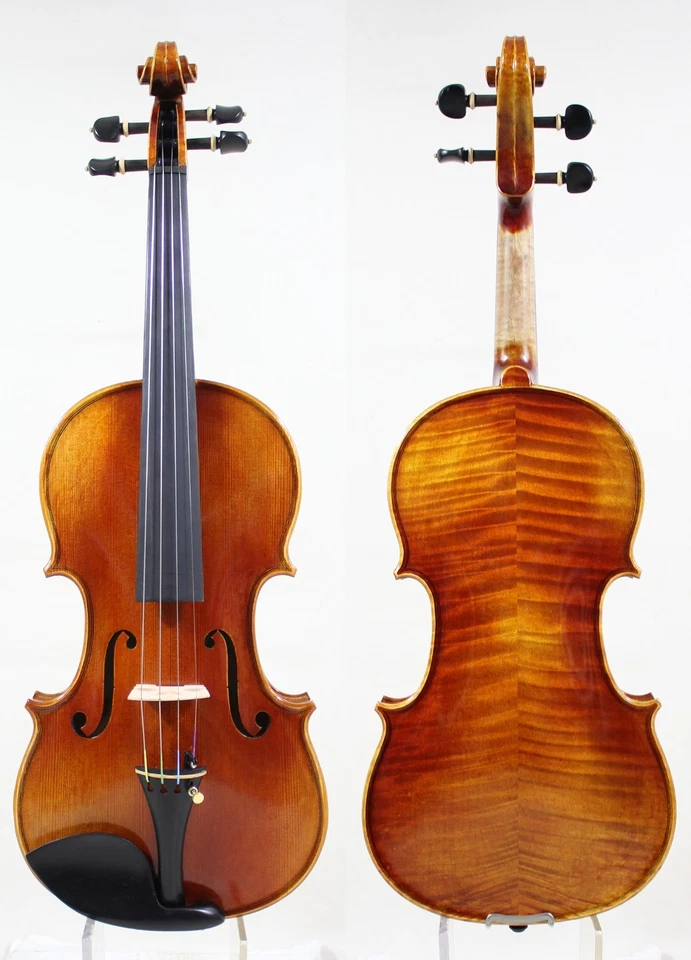 ¡Rara llama ancha! ¡Una copia de violín Stradivari! Fuerte tono cálido rico #8679 Foto 2 de 4