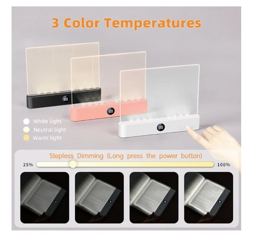 Book Light Treasure Box, Smart Reading Light, Led Transparent Study Lamp