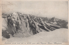 CARTOLINA  LYSKAMM m. 4538 VAL D' AOSTA PARETE NORD DALLA CAPANNA VIAGGIATA 1935