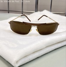 Y2K GIORGIO ARMANI GA218 125 In Gold - Vintage Sunglasses W/ Case - Pre-Owned