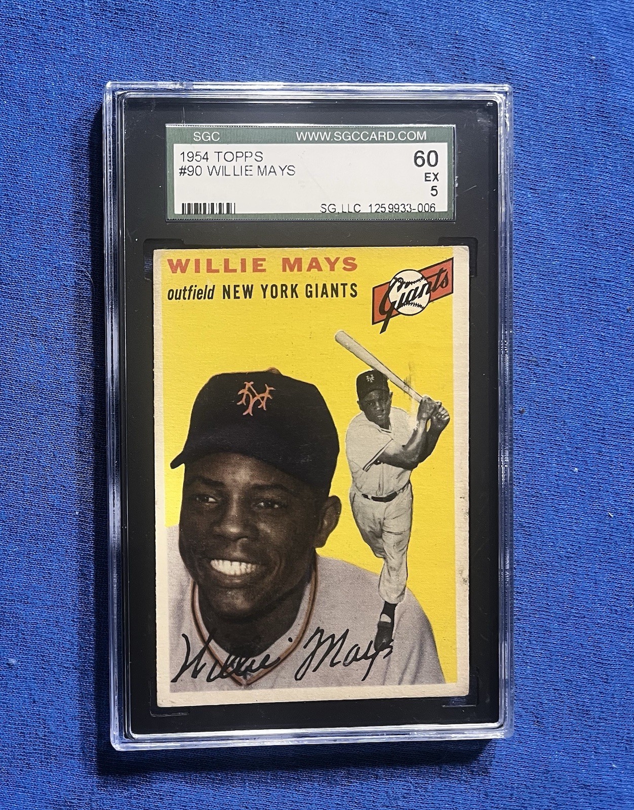 1954 Topps #90 Willie Mays SGC 5 EX