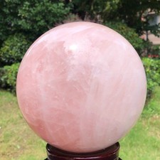 10.53LB Natural pink rose quartz sphere crystal polished ball healing decor