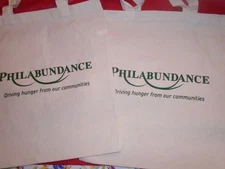Canvas Tote Shopping Bag Philabundance New Lot of 2