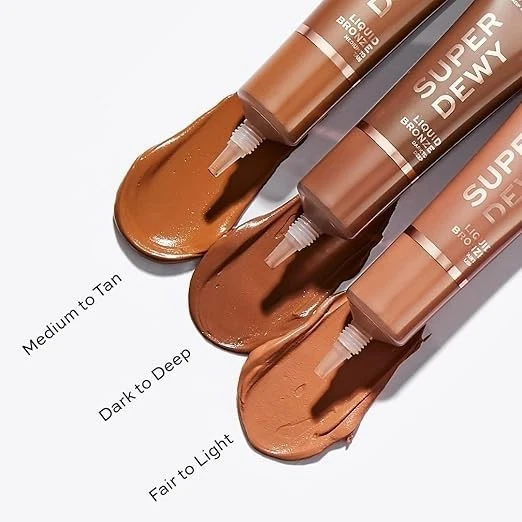Makeup Revolution- Superdewy Liquid Bronzer-Fair to Light (Light Skin Tones) | D - Image 4 of 4