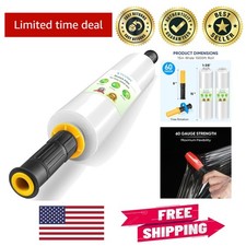 1000ft Industrial Strength Stretch Wrap - 15'' Wide Clear Plastic Wrap with H...
