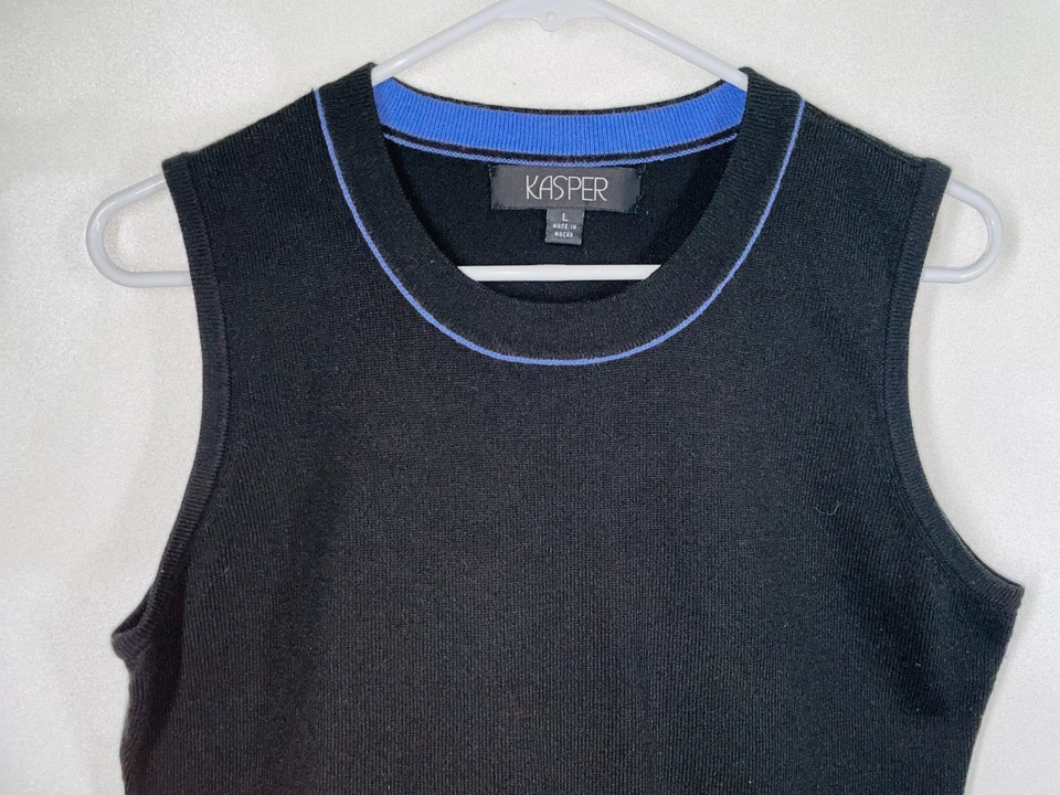 Camiseta sin mangas Kasper para mujer grande negra con caparazón púrpura más gruesa Foto 2 de 4