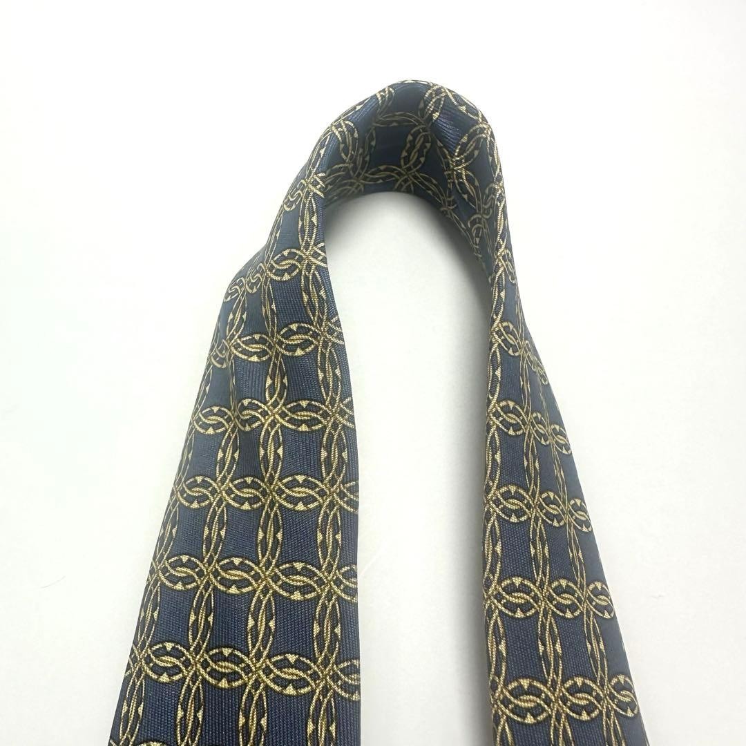 Excellent Condition HERMES Allover Pattern Tie Bl… - image 6