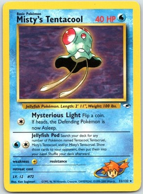 Misty's Tentacool 032/132 Gym Heroes - Rare LP-NM Unlimited
