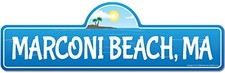 Marconi, MA Massachusetts Beach Street Sign |...