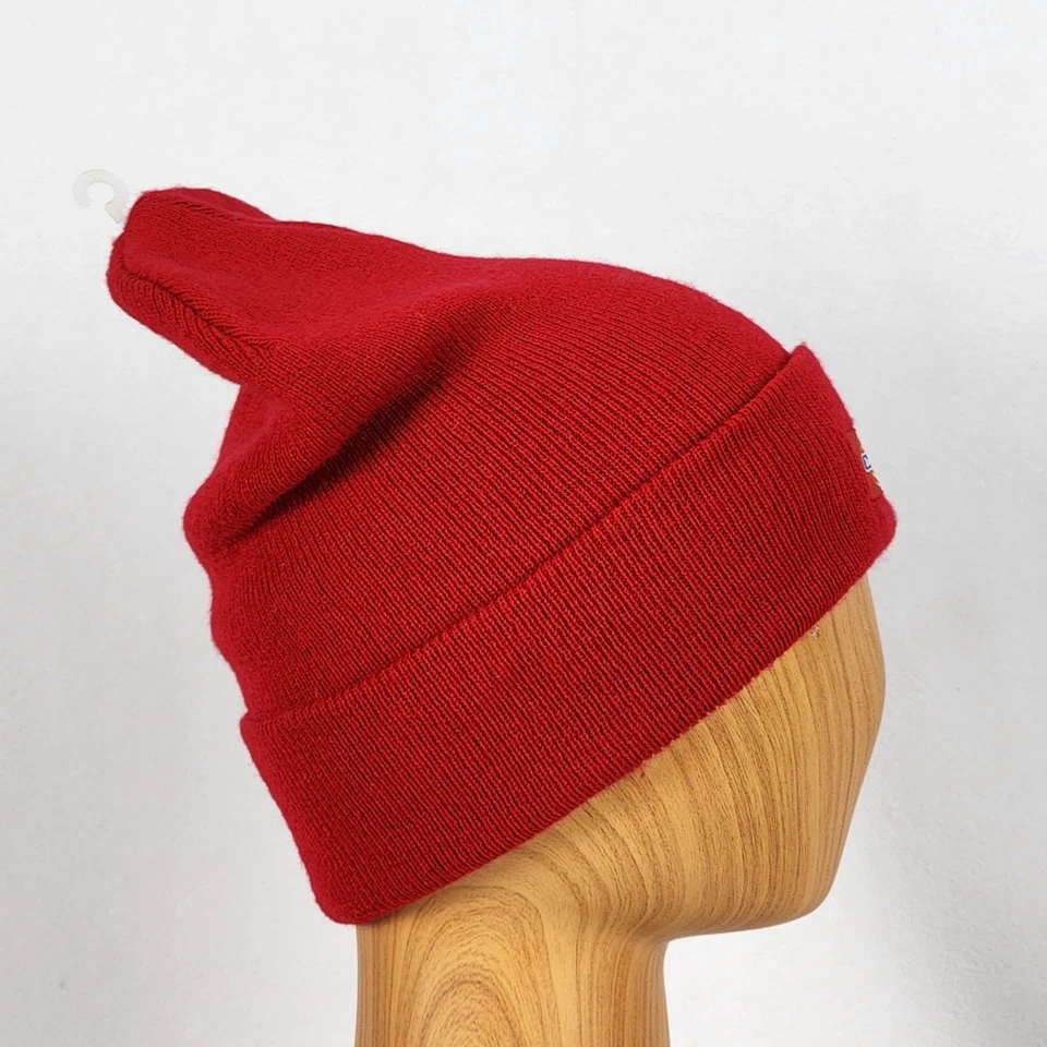 Dickies Red Knit Acrylic Cuffed Beanie Cap OSFM - Image 4 of 4