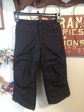 LANDS END Kids Youth Boys Girls Waterproof Snow Ski Pants Size 4 Black