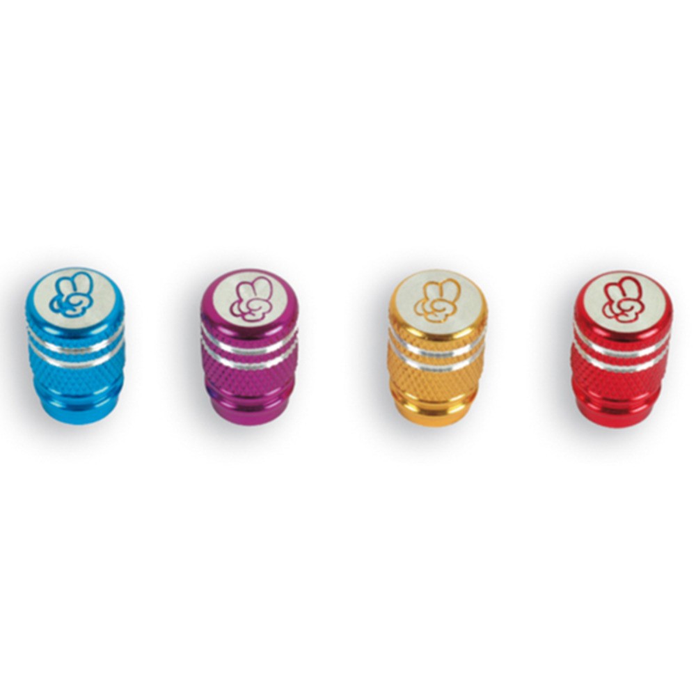 V Type Valve Caps Set Blue For Bike Accessories Spare Parts