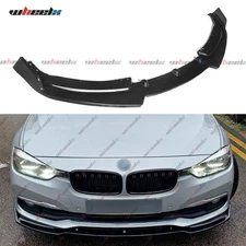 Front Bumper Lip Spoiler Splitter Carbon Fiber For BMW F30 320i Base 2012-2015