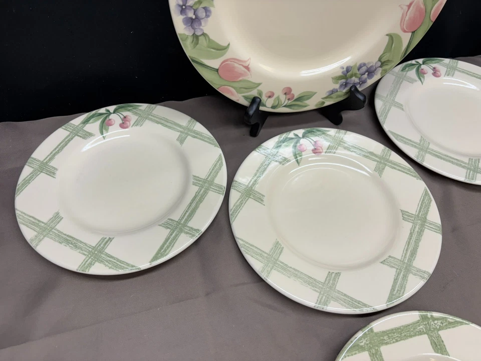 Pfaltzgraff "GARDEN PARTY" USA ~ 5 Piece Lot ~ Dinner, Salad, Dessert Plates - Image 2 of 4