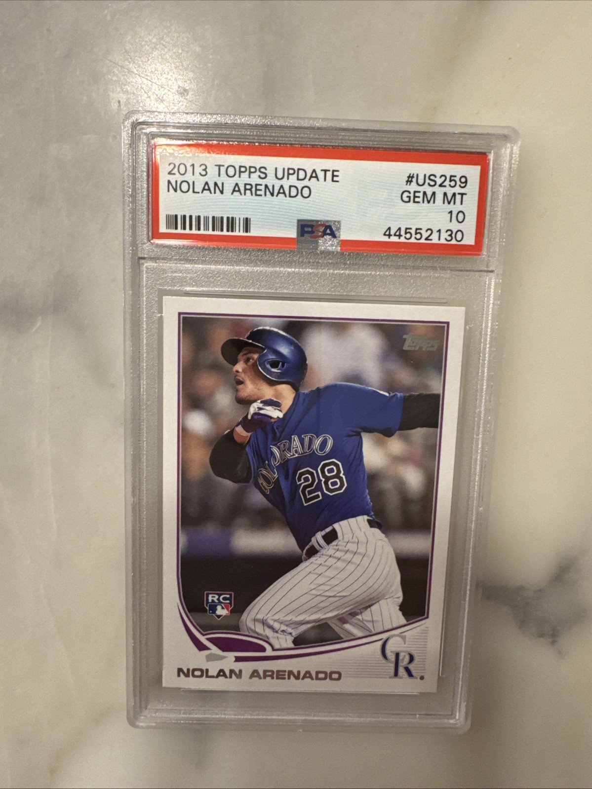 2013 TOPPS UPDATE #US259 NOLAN ARENADO RC ROCKIES PSA 10