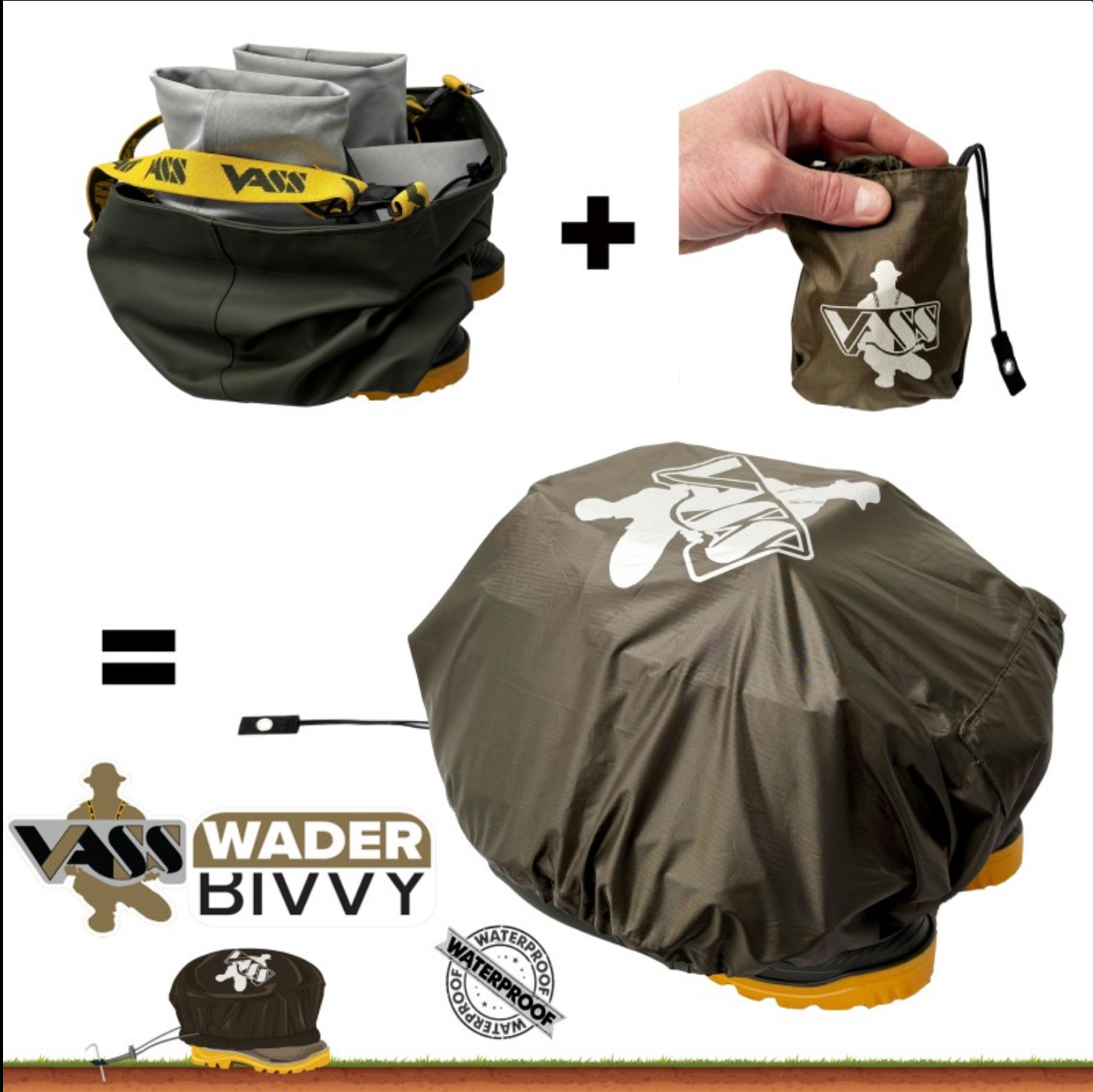 Vass Wader Bivvy Carp Coarse Bankside Waders Rain Cover Waterproof