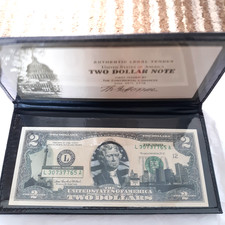 Banconota da 2 dollari serie A 2003 - 2 dollari in custodia vinile