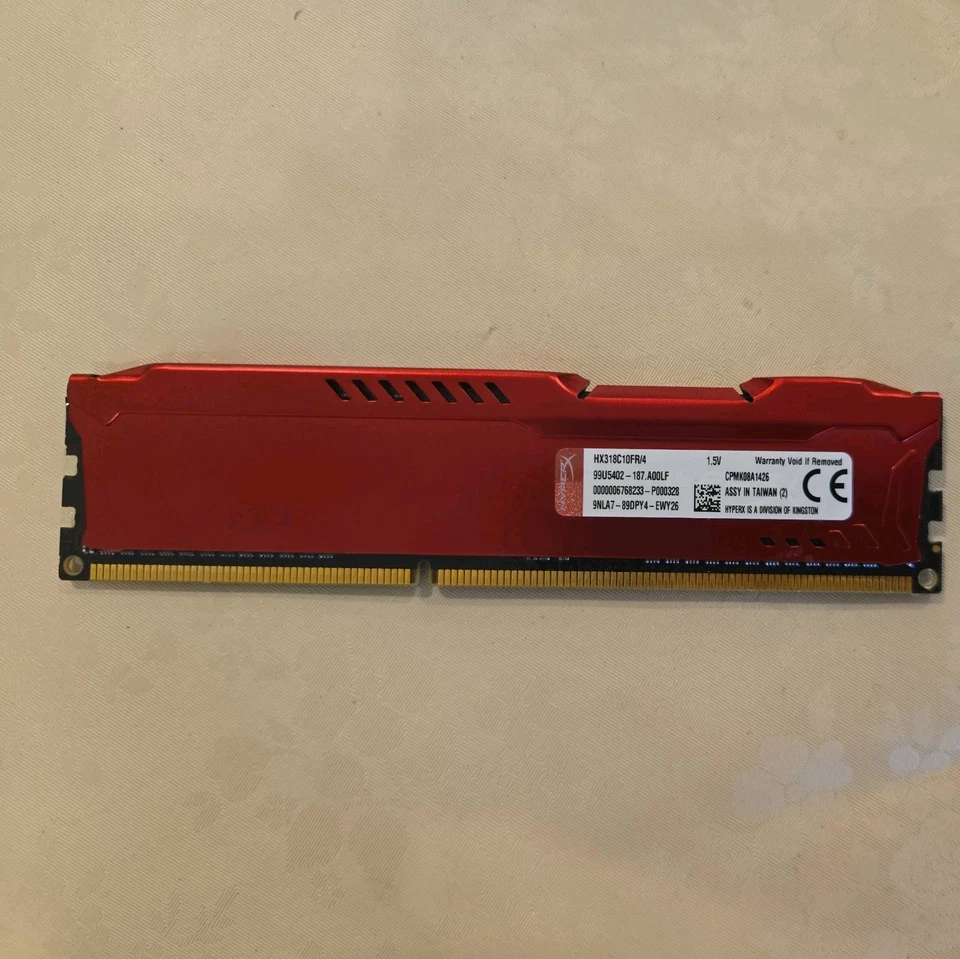 4GB Kingston HyperX DDR3-1866 Mhz 240 Pin CL10 SDRAM RAM HX318C10FR/4 - Image 2 of 2