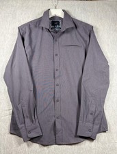 Marc Asher New York Men’s Modern Classic Gray long Sleeve Button Down Shirt S