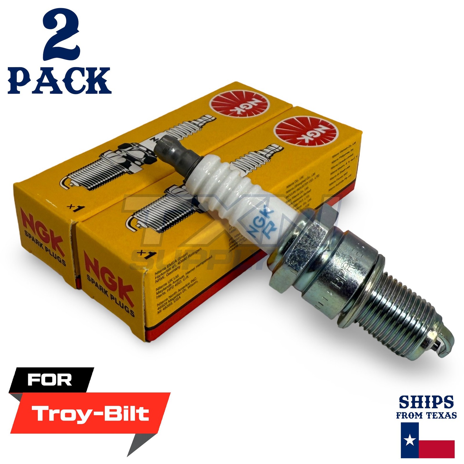 2 NGK Spark Plug - For Horse Troy-Bilt Lawn Mower