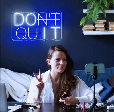 DON'T QUIT Neon Sign, Neon Signs For Wall Decor, Led Neon Light Sign Party Room