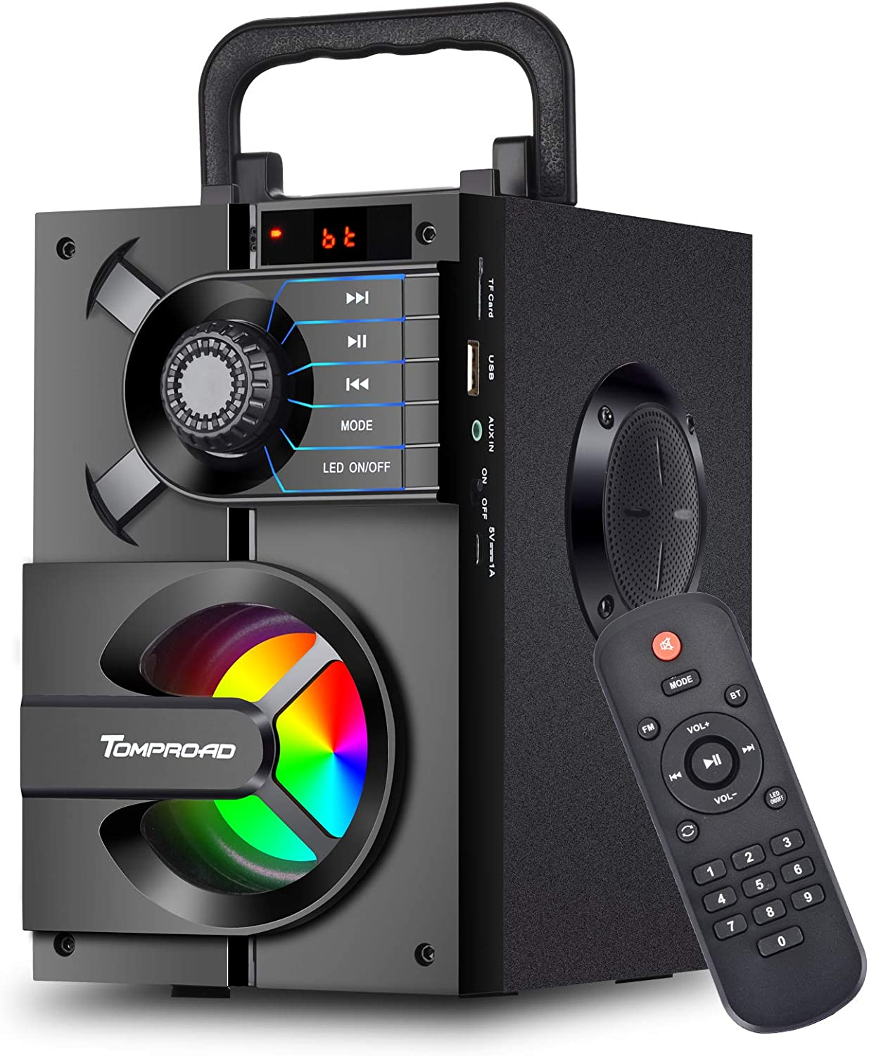 Portable Bluetooth Speaker with Subwoofer Wireless Stereo Sound-image