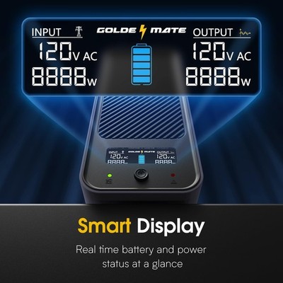 Goldenmate 1000VA 600W LiFePO4 UPS, Home & Office Guardian