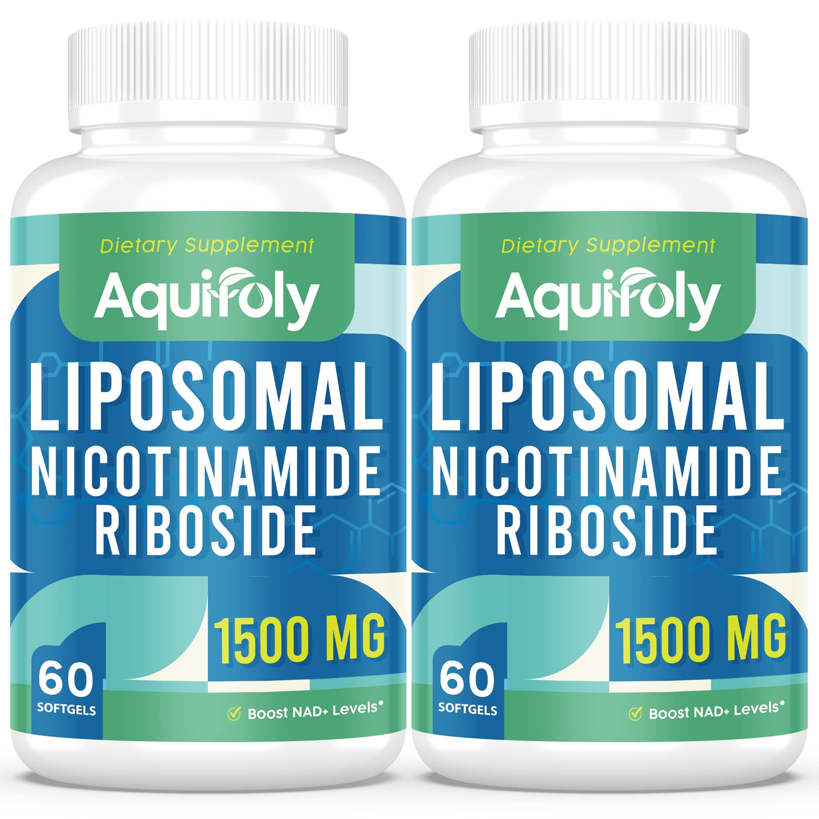 Aquifoly Liposomal Nicotinamide Riboside Supplement 2000 mg with TMG and Pter...