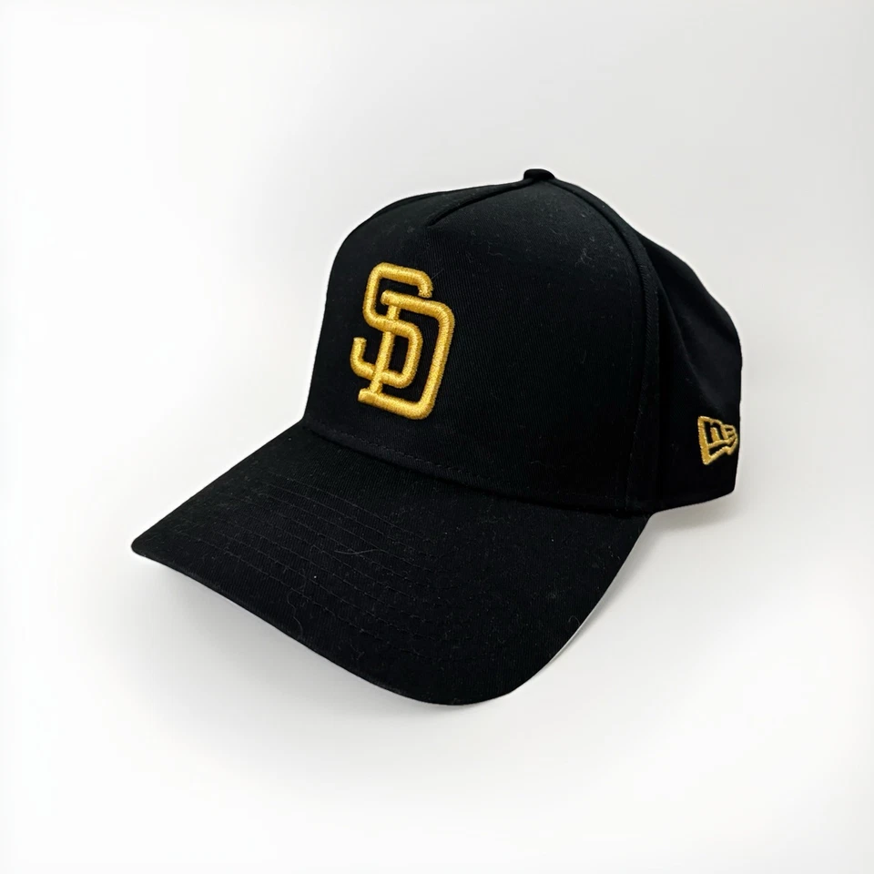 San Diego Padres A-Frame 9Forty Baseball Cap World Series 1998 Patch Black/Gold - Image 3 of 4