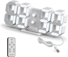 Deeyaple LED Wanduhr Digital Wecker 3D Uhr Di...