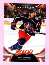 2022-23 U.D. MVP Ice Battles #242 Kent Johnson RC - Columbus Blue Jackets