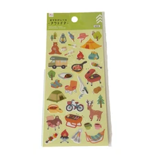 Daiso Outing Outdoor Camping Sticker Sheet