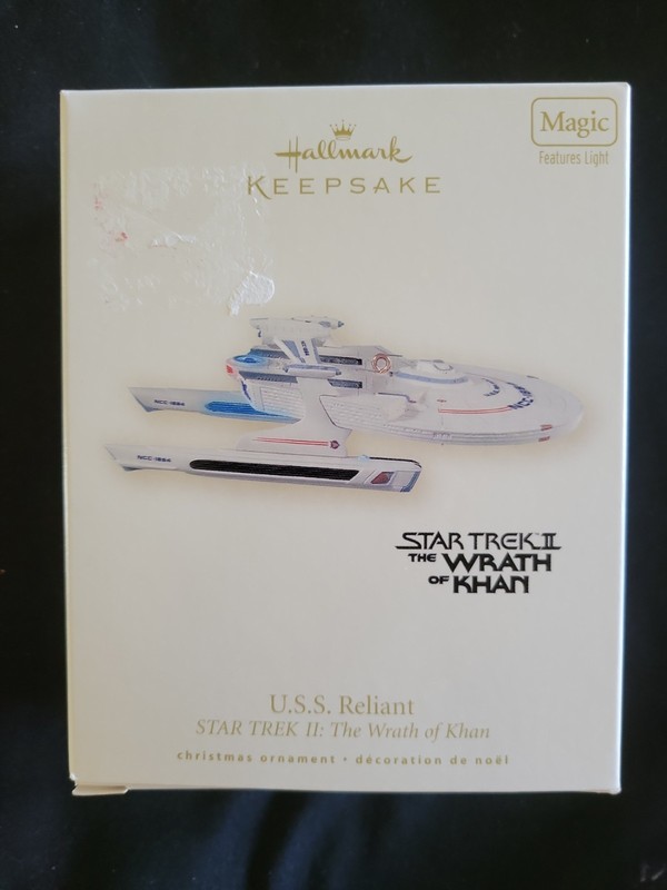 Hallmark Star Trek USS Reliant Ornament 2008 Magic Light Wrath of Khan QXI4221