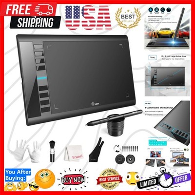 Graphics Drawing Tablet, M708 10 x 6 inch Large Drawing Tablet with 8 Hot Key...