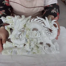 6.2LB 11.4" Natural Serpentine Xiuyu Jasper Crystal Dragon Divine Beast China .