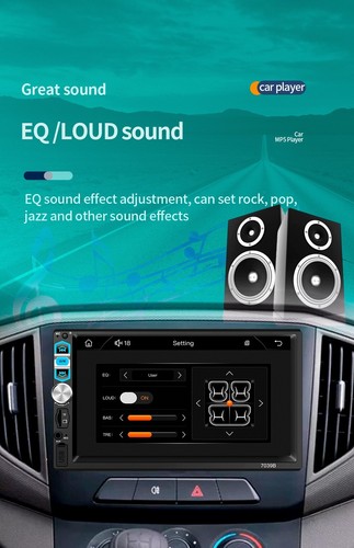 For Apple Carplay Car Stereo Radio Android Auto 7in 1DIN Touch Screen Bluetooth - Picture 24 of 24