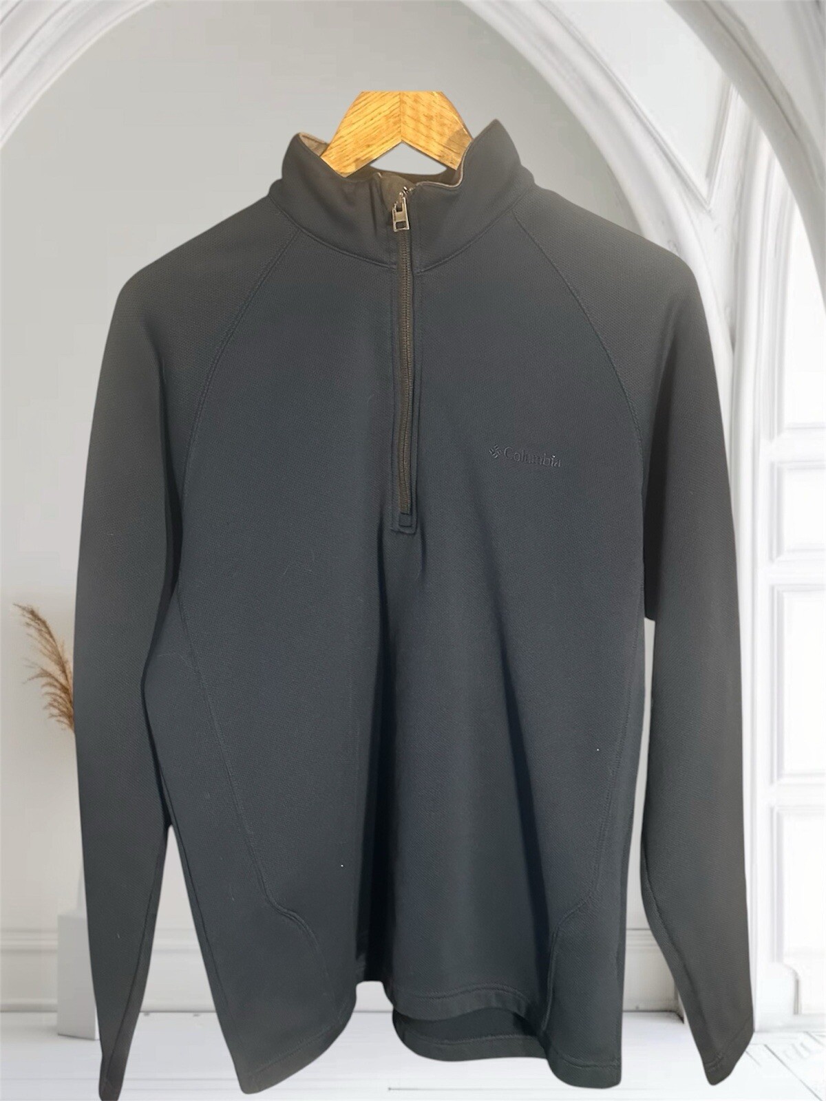 Columbia Men's Large Blue Full Zip Fleece Jacket with Pockets EUC