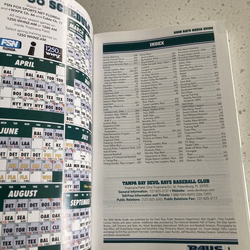 MLB TAMPA BAY DEVIL RAYS 2004, 2005, 2006, 2007 Baseball Media Guides Lot of 4 - Picture 14 of 23