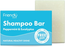 Friendly Soap Peppermint & Eucalyptus Shampoo Bar; 95g - Nourishing & Refreshing