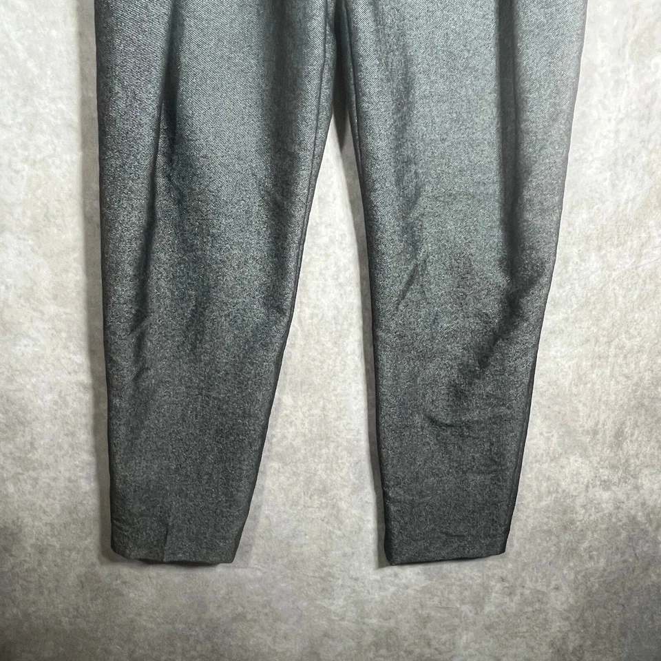 Pantalones de vestir Giorgio Armani para mujer 28 gris lana plisada frontal etiqueta negra diseñador Foto 3 de 4
